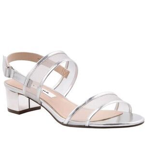 Nina Women’s Sandals sz 6 Silver Heeled NEW #99-A